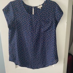 polka dot blouse